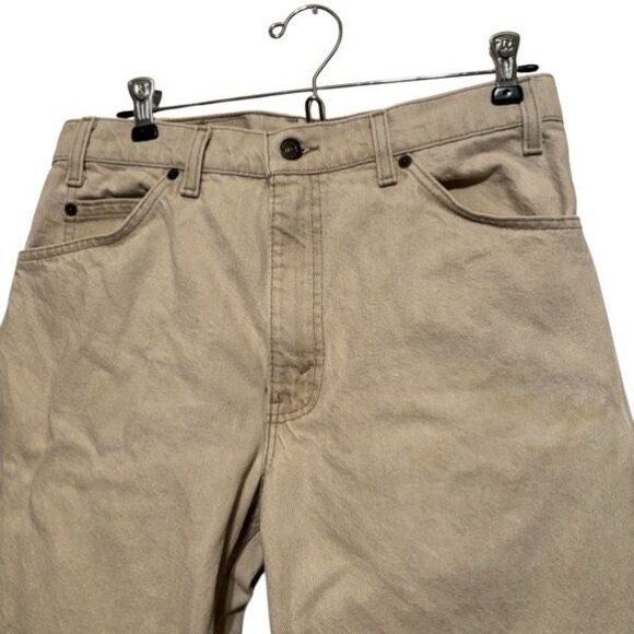 Levi’s 550 Relaxed Fit Tapered Leg Orange Tab Size 32x30 Light Tan Jeans - Picture 5 of 7